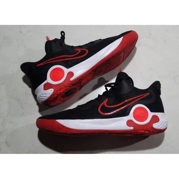 Nike KD Trey 5 IX Basketball Shoes Black/Red/White CW3400 001 Men's Size 18 NEW