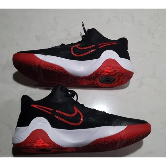 Nike KD Trey 5 IX Basketball Shoes Black/Red/White CW3400 001 Men's Size 18 NEW