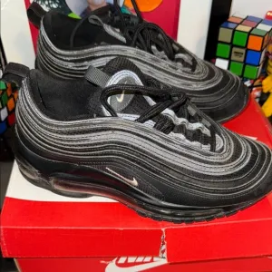 Nike kids Black Air Max 97 (GS) Shoes