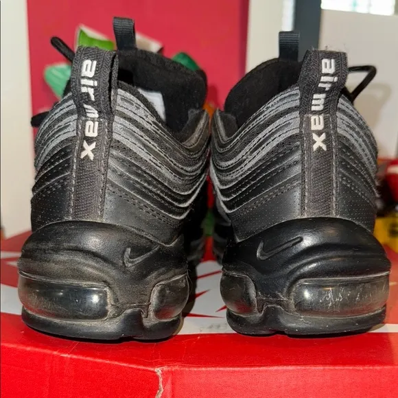 Nike kids Black Air Max 97 (GS) Shoes