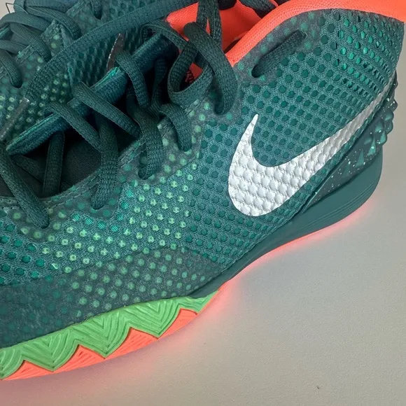 Nike Kids' Green and Orange Basketball Shoes