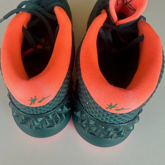 Nike Kids' Green and Orange Basketball Shoes