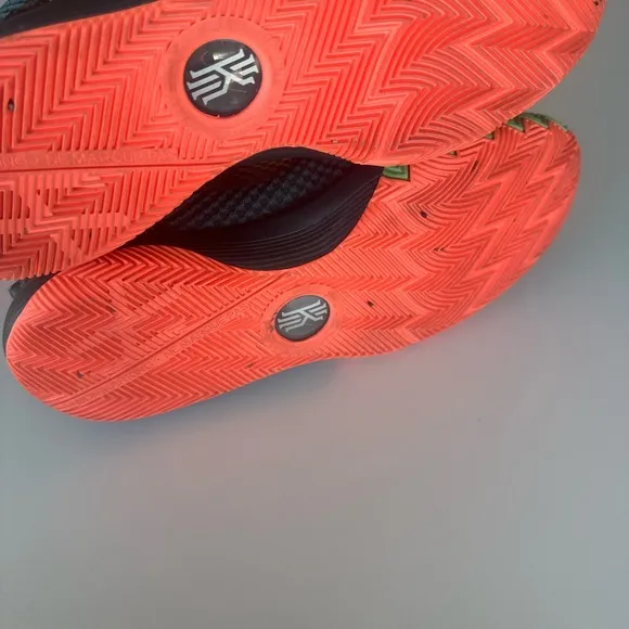 Nike Kids' Green and Orange Basketball Shoes