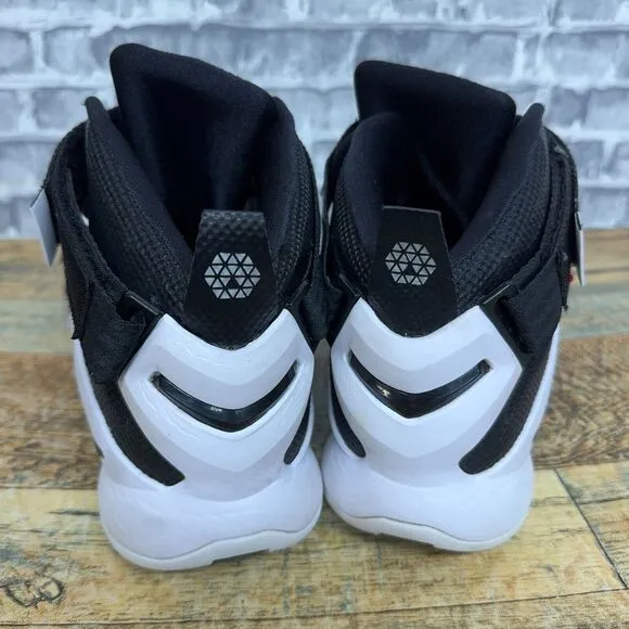 Nike LeBron Soldier 9 Black White Basketball‎ Shoes 749498-001 Mens Size 12