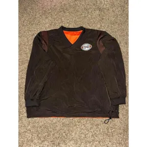 Nike Mens Brown Cleveland Browns Sideline Team ID Reversible Pullover Windshirt