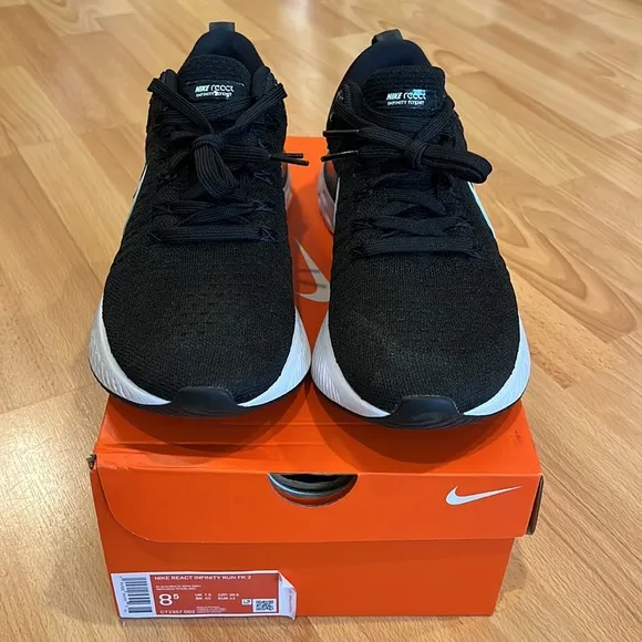 Nike Men's React Infinity Run Flyknit 2 Running Shoes Black