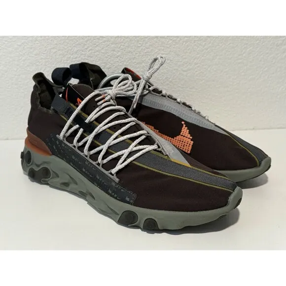 Nike Mens React WR ISPA Shoes Sz 11.5 Velvet Brown Terra 87 Sneakers AR8555-200