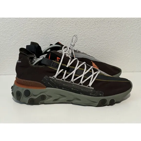 Nike Mens React WR ISPA Shoes Sz 11.5 Velvet Brown Terra 87 Sneakers AR8555-200