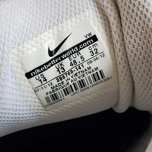 Nike Mens T Lite VIII 386769-141 White Casual Dad Grandpa Shoes Sneakers Size 14