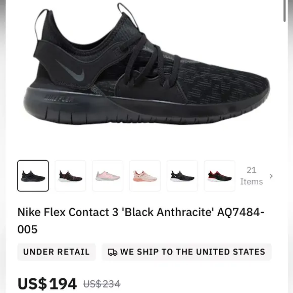 NIKE Running Flex Contact 3 ‘Black Anthracite’ Sneakers