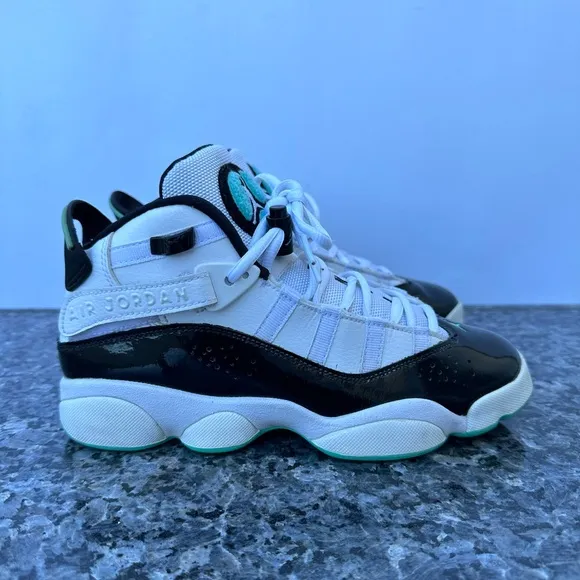 Nike Shoes Youth 5 Air Jordan Rings Tropical Twist GS 323419-115 White Black.