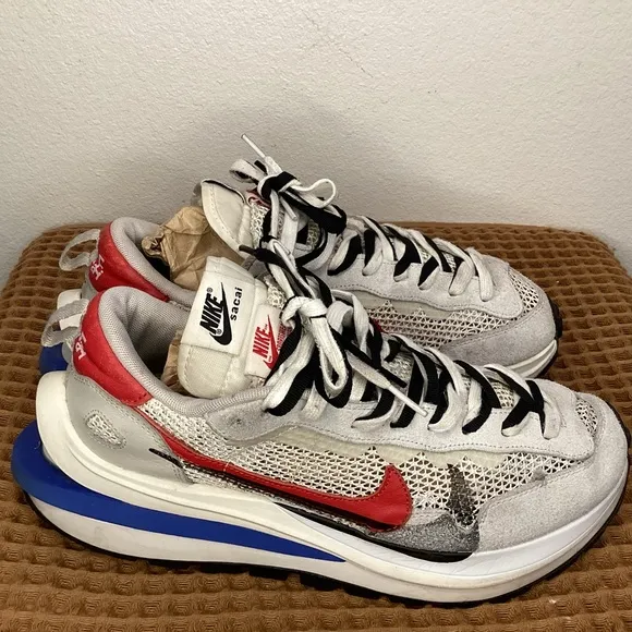 Nike x sacai vaperwaffle white red‎ blue men’s size 10.5 CV 1363-100
