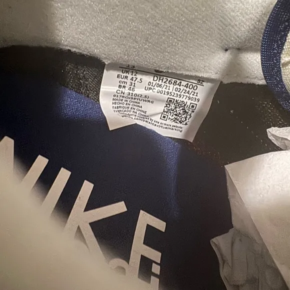 Nike x Sacai x Fragment LD Wafflr Blue and White Men's Sneakers