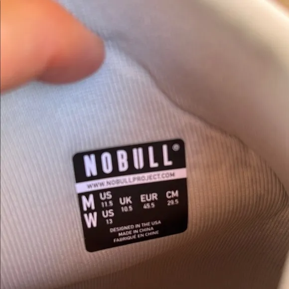 NOBULL Gray and White Athletic Shoes with Breathable Mesh