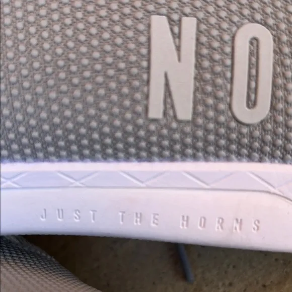 NOBULL Gray and White Athletic Shoes with Breathable Mesh