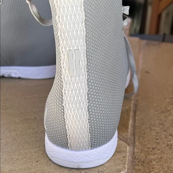 NOBULL Gray and White Athletic Shoes with Breathable Mesh
