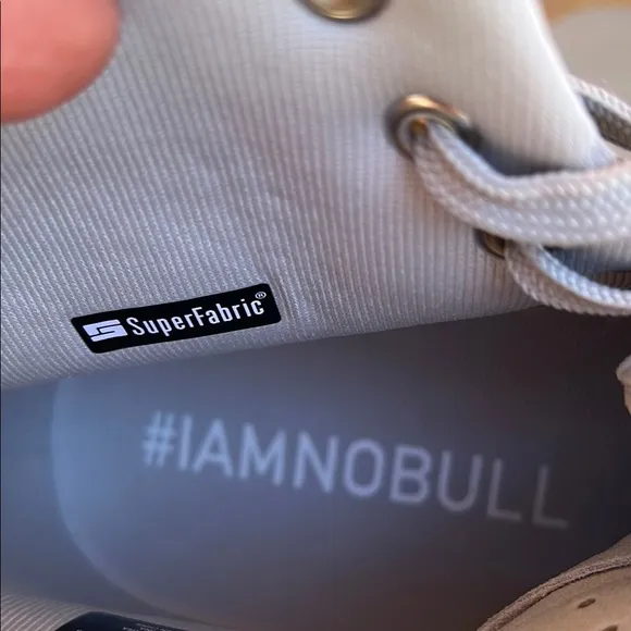 NOBULL Gray and White Athletic Shoes with Breathable Mesh