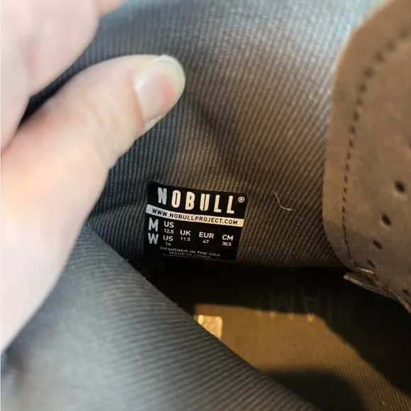NOBULL No Bull High Top Trainer Shoes Sneaker Gray Men 12.5 Women 14 Breathable