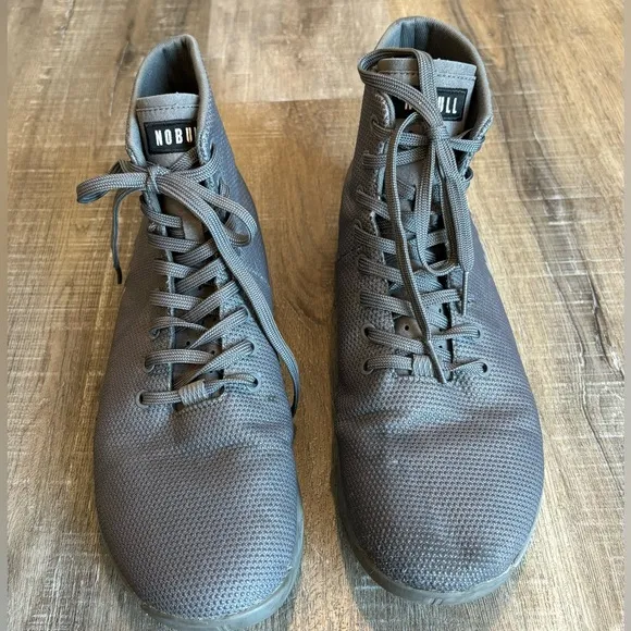 NOBULL No Bull High Top Trainer Shoes Sneaker Gray Men 12.5 Women 14 Breathable