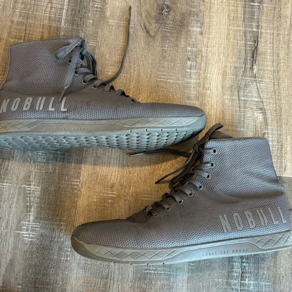 NOBULL No Bull High Top Trainer Shoes Sneaker Gray Men 12.5 Women 14 Breathable
