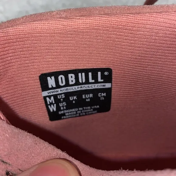 NOBULL Rose Suede Mid Trainers Women's Size 7 Pink Training Shoes