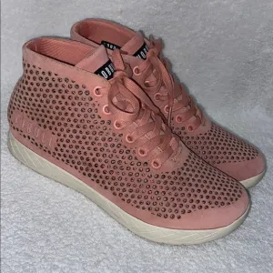 NOBULL Rose Suede Mid Trainers Women's Size 7 Pink Training Shoes