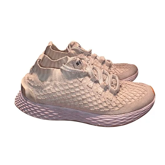 NoBull White All Day Knit Trainer Sneakers Mens 4.5 Womens 6 Shoes NOBULL