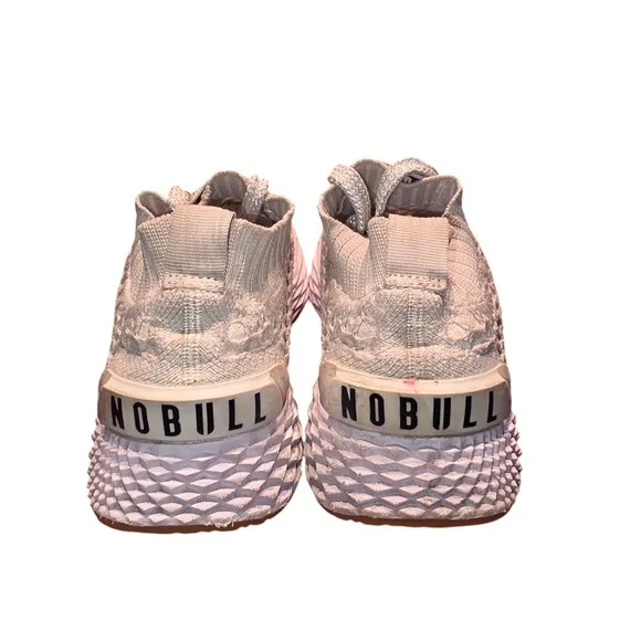 NoBull White All Day Knit Trainer Sneakers Mens 4.5 Womens 6 Shoes NOBULL