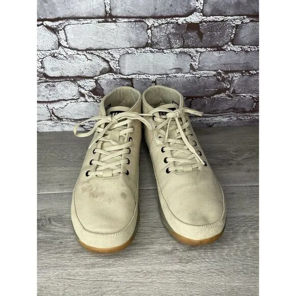 Nobull Mid Desert Trainer Canvas Beige Fabric Lace Up Sneakers Men 13M US/47.5EU