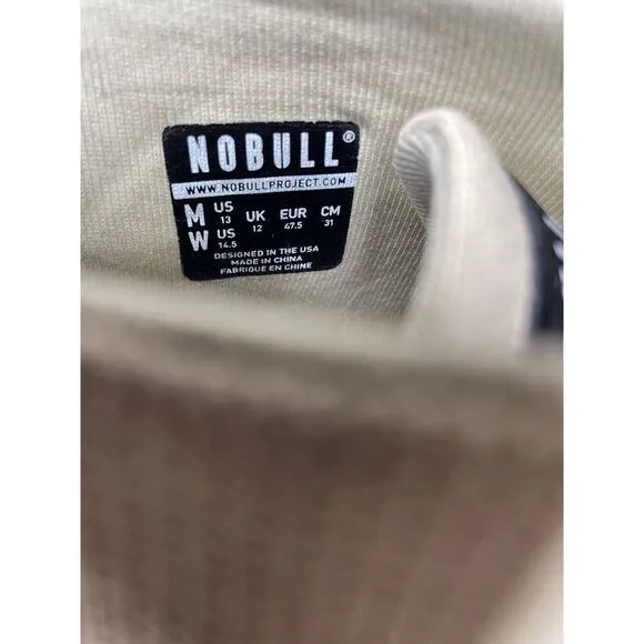 Nobull Mid Desert Trainer Canvas Beige Fabric Lace Up Sneakers Men 13M US/47.5EU
