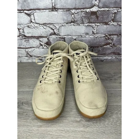 Nobull Mid Desert Trainer Canvas Beige Fabric Lace Up Sneakers Men 13M US/47.5EU