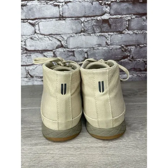 Nobull Mid Desert Trainer Canvas Beige Fabric Lace Up Sneakers Men 13M US/47.5EU