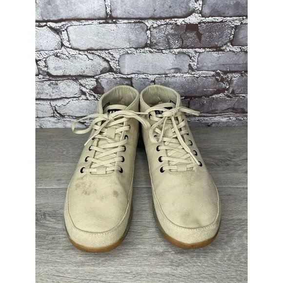 Nobull Mid Desert Trainer Canvas Beige Fabric Lace Up Sneakers Men 13M US/47.5EU