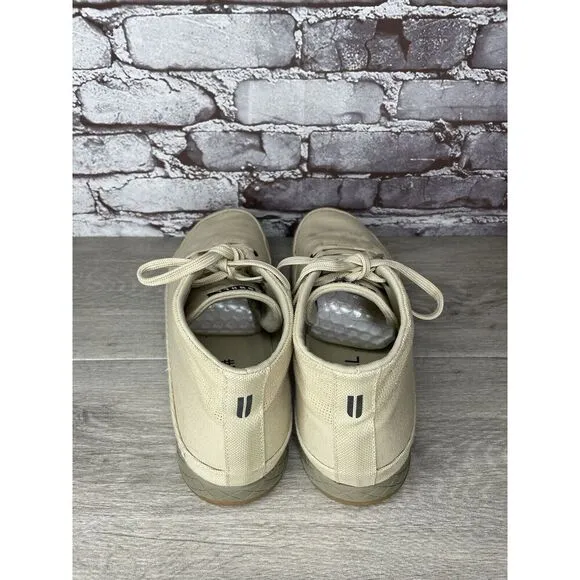 Nobull Mid Desert Trainer Canvas Beige Fabric Lace Up Sneakers Men 13M US/47.5EU
