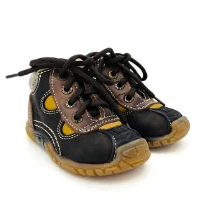 Noel Brown Leather Ankle Boots Euro Size 19 = US 4 w/Front Back Bumpers Boys New