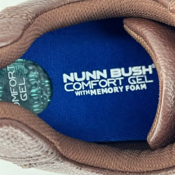 Nunn Bush Mens 85694-247 Brown Leather Comfort Gel Oxford Size 11 M Dress Shoes