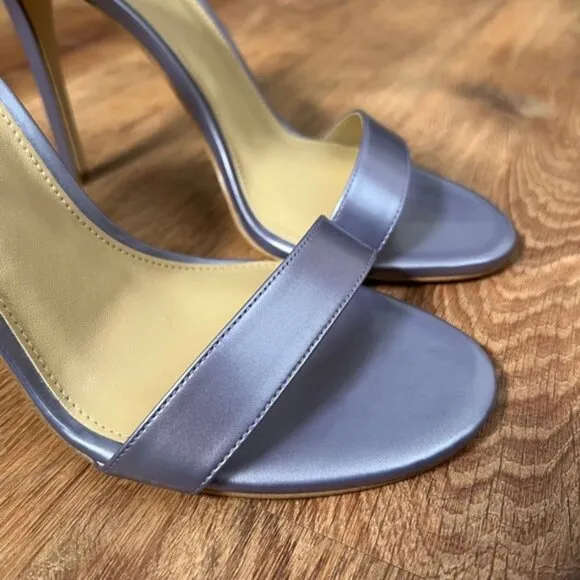 NWB MICHAEL KORS ANTONIA SANDAL PEARLIZED Orched Heel Sandal 40SOATHA1W Sz 9M