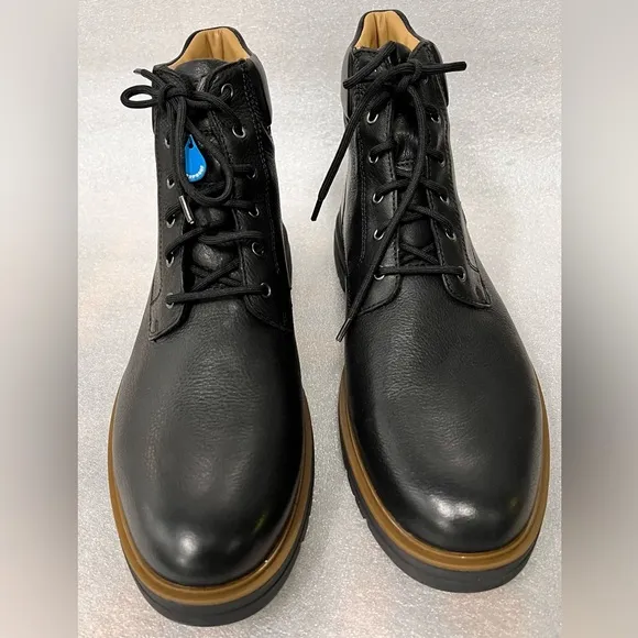 NWOB $199 JOHNSTON &amp; MURPHY XC4 HENSON PLAIN TOE BOOT BLACK Size 13