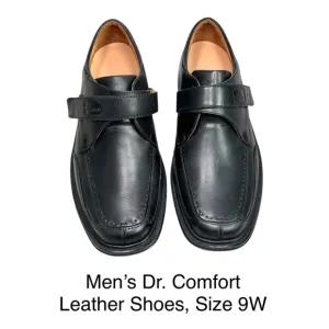 NWOB Dr. Comfort 6210 Frank Black Leather Monk Strap Split Toe Shoes Men US 9W