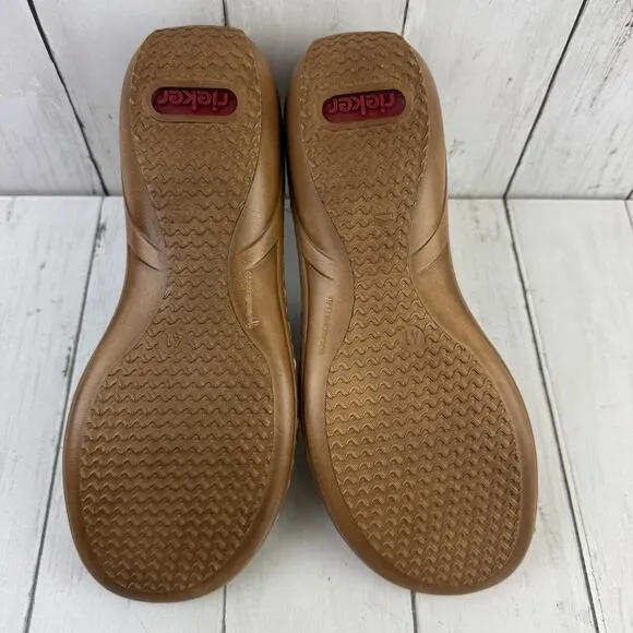 NWOB Rieker Off White Regina B9 Comfort Strap Sandal Size 41/9.5