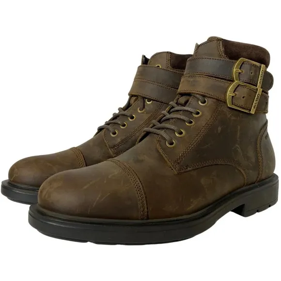 NWOT Aldo Jokubas Genuine Leather Lace Up Boots Men's Size 8 Brown Waterproof