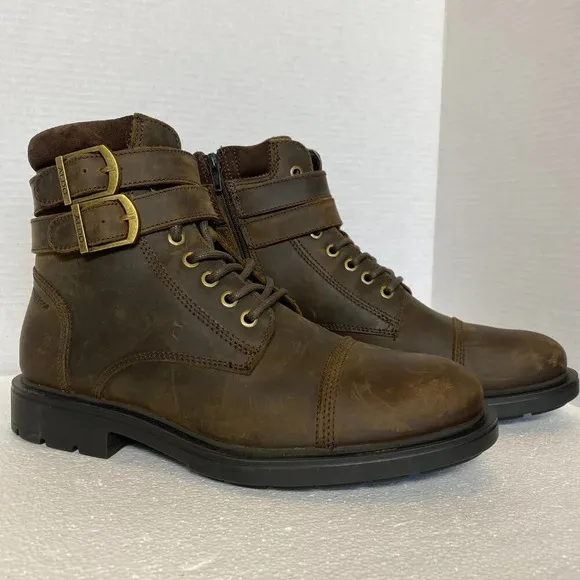 NWOT Aldo Jokubas Genuine Leather Lace Up Boots Men's Size 8 Brown Waterproof
