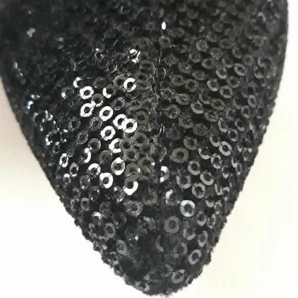 NWOT Eloquii Sequin Amelia Over the Knee Black Heeled Boots 12W