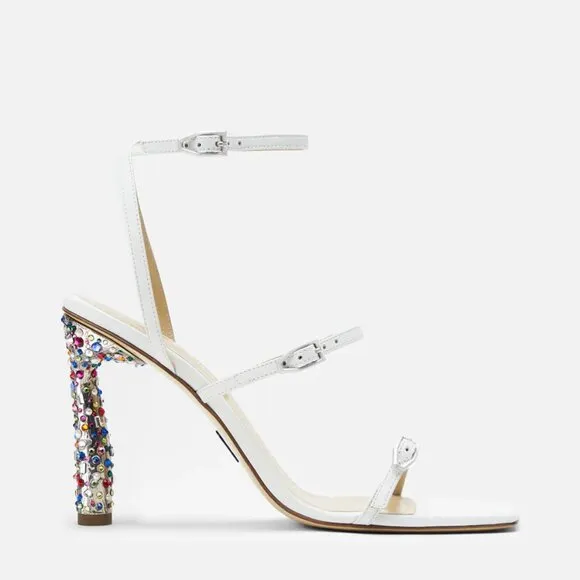 NWOT Paul Andrew Slinky Sparkle High Heel Sandals size 8 (Euro size 39)