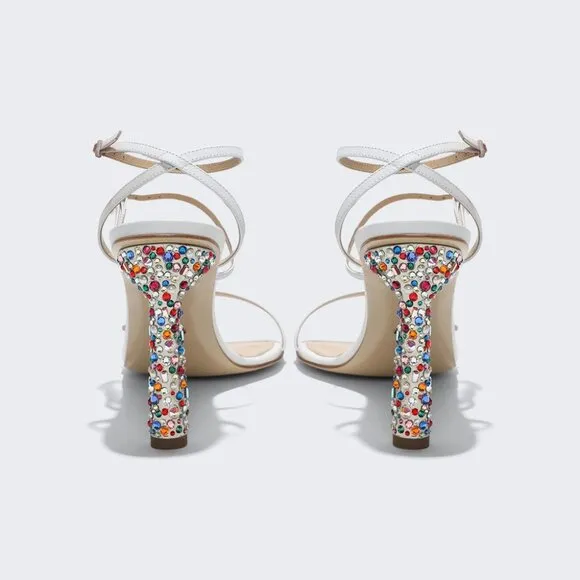 NWOT Paul Andrew Slinky Sparkle High Heel Sandals size 8 (Euro size 39)