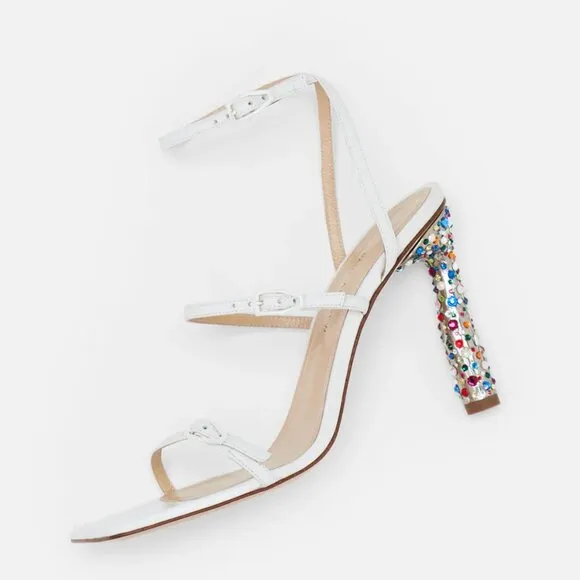 NWOT Paul Andrew Slinky Sparkle High Heel Sandals size 8 (Euro size 39)