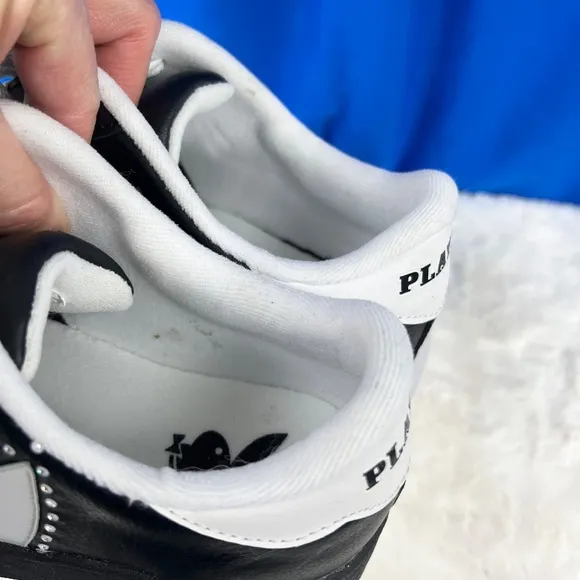 NWOT • RARE |•PLAYBOY🐰•| Black White Bunny Ear Logo Sneakers Women's Size 9