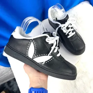 NWOT • RARE |•PLAYBOY🐰•| Black White Bunny Ear Logo Sneakers Women's Size 9