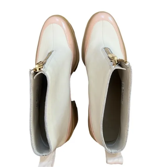 NWOT Sorel Brex Chalk Peach Platform Heeled Waterproof Chelsea Boots Sz 11