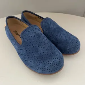 NWOT 💙 Spenco Bailey Orthotic Leather Flat in Peacock Blue